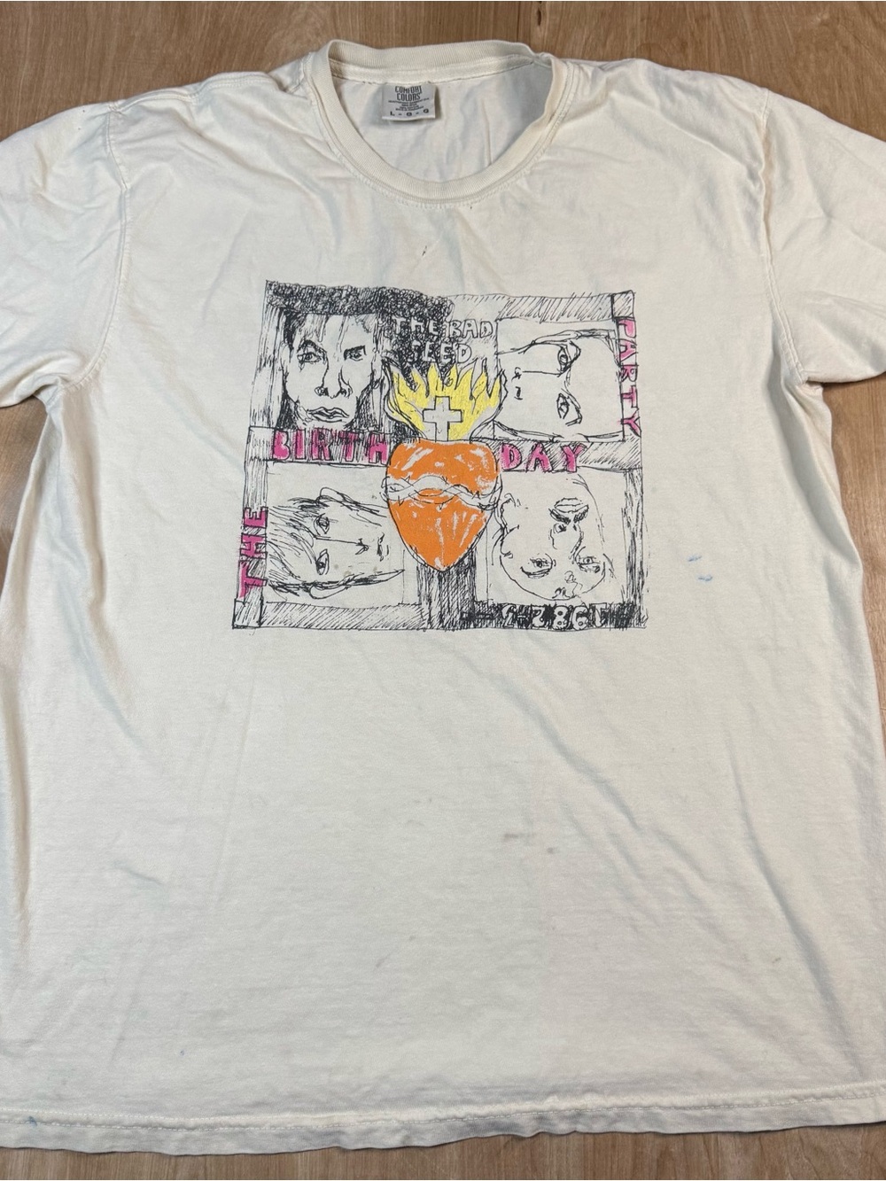 The Birthday Party “The Bad Seed”  Short Sleeve Vintage T-Shirt Large.